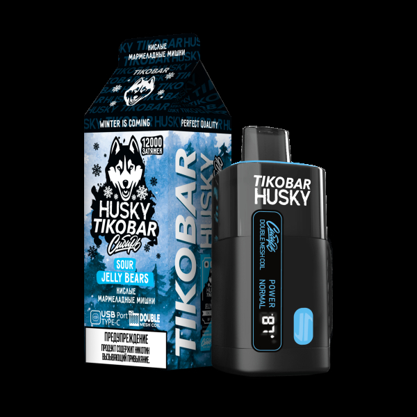 Электронка Tikobar Husky Сибирь Кислые Мармеладные Мишки 12000 Затяжек в Красноярске