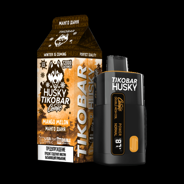 Электронка Tikobar Husky Сибирь Манго Дыня 12000 Затяжек в Красноярске