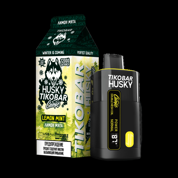 Электронка Tikobar Husky Сибирь Лимон Мята 12000 Затяжек в Красноярске