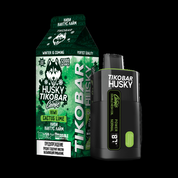 Электронка Tikobar Husky Сибирь Киви Кактус Лайм 12000 Затяжек в Красноярске