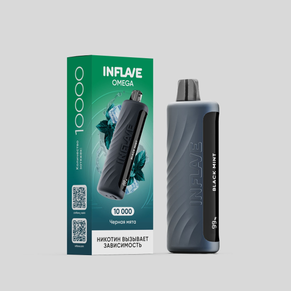 Электронка Inflave Omega Черная Мята (10000 Затяжек) в Красноярске