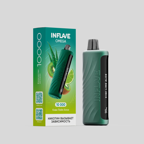 Электронка Inflave Omega Киви Лайм Алоэ (10000 Затяжек) в Красноярске