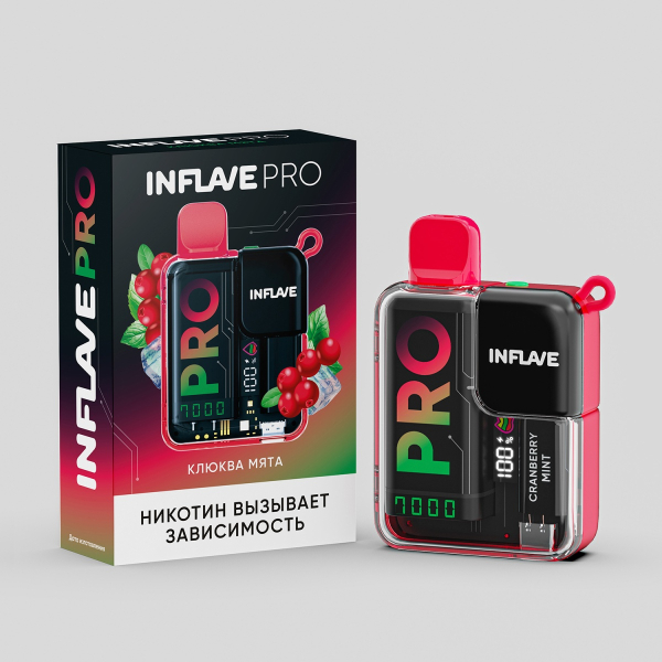 Электронка Inflave Pro Клюква Мята (7000 Затяжек) в Красноярске