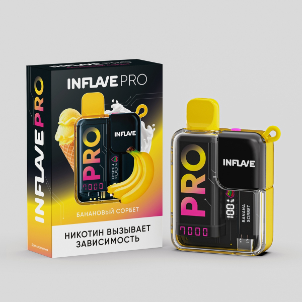 Электронка Inflave Pro Банановый Сорбет (7000 Затяжек) в Красноярске