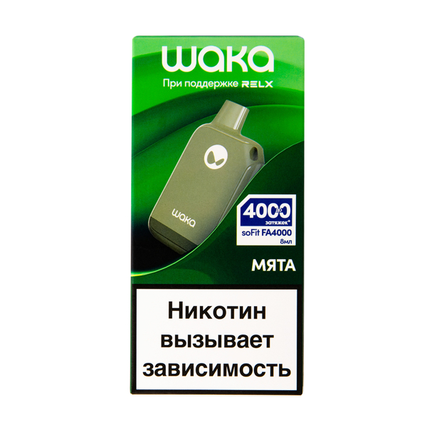 Электронка Waka Мята (4000 Затяжек) в Красноярске