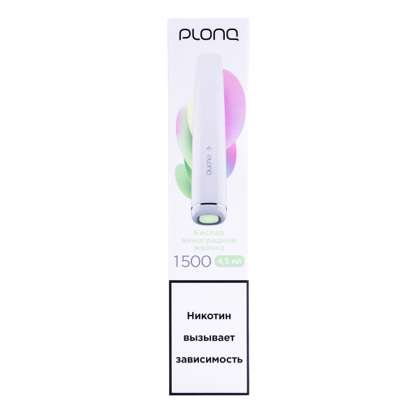 Электронка Plonq Plus Виноградная Жвачка (1500 Затяжек) 20 Мг в Красноярске
