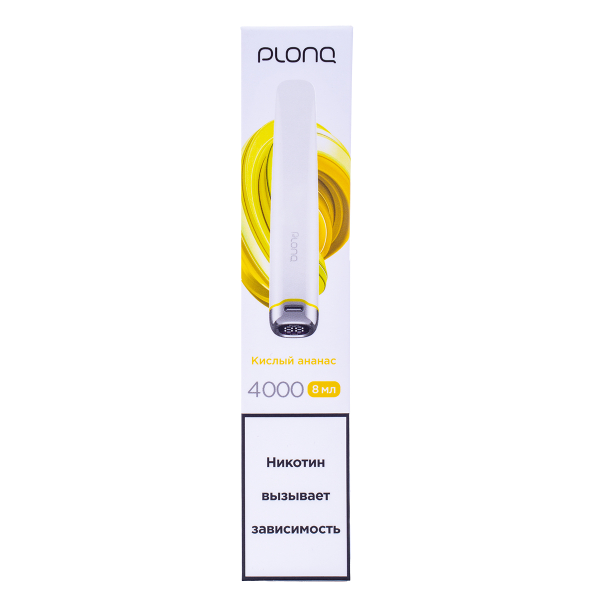 Электронка Plonq Plus Pro Кислый Ананас (4000 Затяжек) 20 Мг в Красноярске