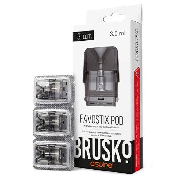 Сменный Картридж Brusko Favostix 0.6 Ом, Упак. 3 Шт в Красноярске