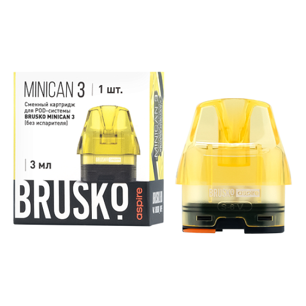 Сменный Картридж Brusko Minican 3, (Жёлтый), 3 Мл, Упак. 1 Шт в Красноярске