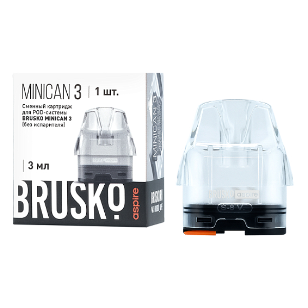 Сменный Картридж Brusko Minican 3, (Прозрачный), 3 Мл, Упак. 1 Шт в Красноярске