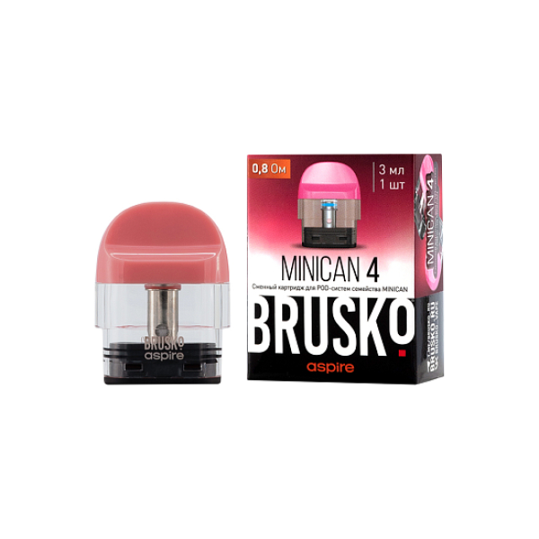 Сменный Картридж Brusko Minican 4 (3Мл) 0,8 Ом, Упак. 1 Шт розовый в Красноярске