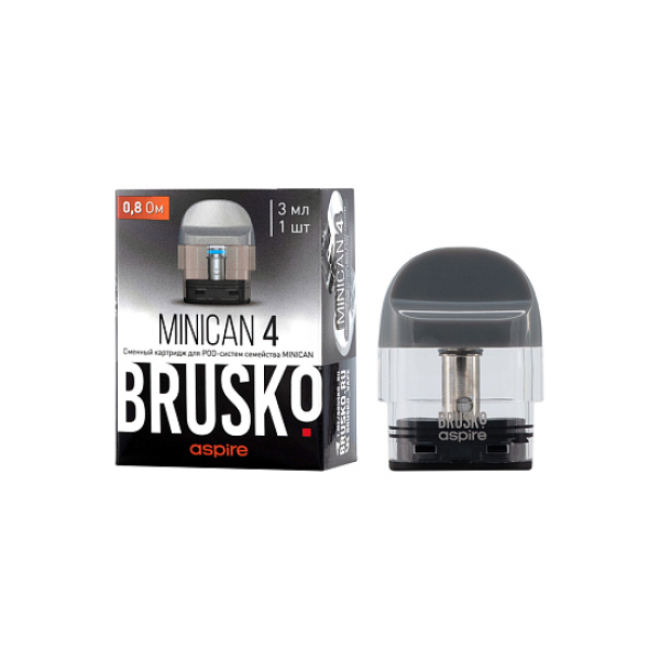 Сменный Картридж Brusko Minican 4 (3Мл) 0,8 Ом, Упак. 1 Шт серый в Красноярске