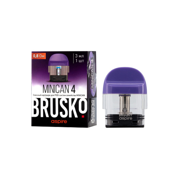 Сменный Картридж Brusko Minican 4 (3Мл) 0,8 Ом, Упак. 1 Шт синий в Красноярске