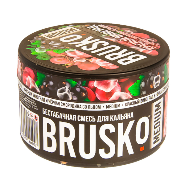 Смесь Brusko Medium Красный Виноград И Чёрная Смородина Со Льдом  250 гр в Красноярске