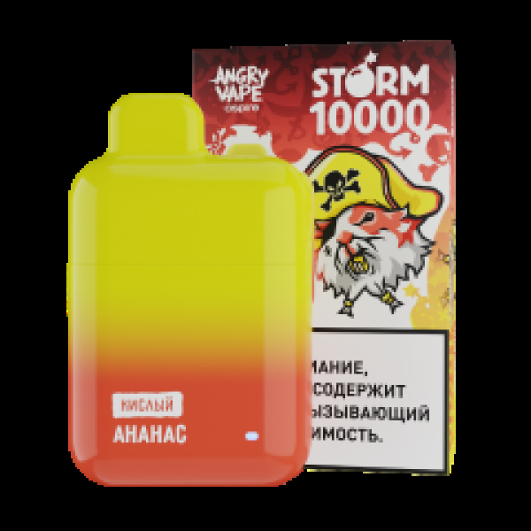 Электронка Angry Vape  Storm Ананас 10000 затяжек в Красноярске