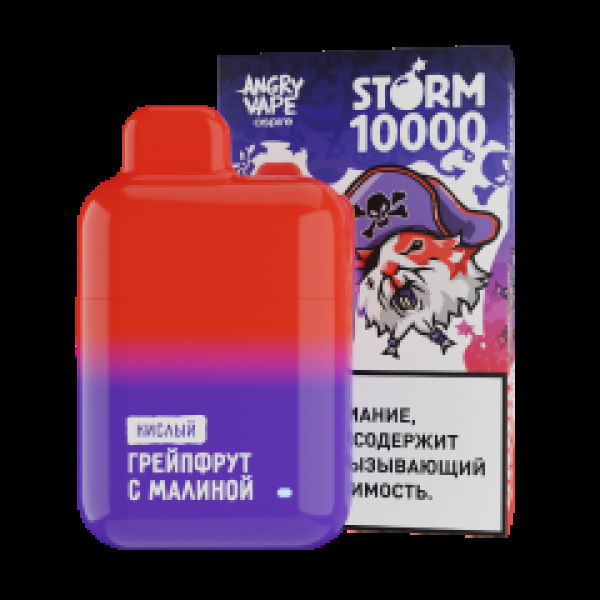 Электронка Angry Vape  Storm Грейпфрут С Малиной 10000 затяжек в Красноярске