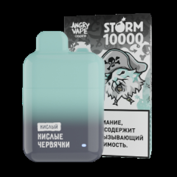 Электронка Angry Vape  Storm Кислые Червячки 10000 затяжек в Красноярске