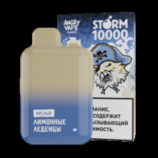 Электронка Angry Vape  Storm Лимонные Леденцы 10000 затяжек в Красноярске