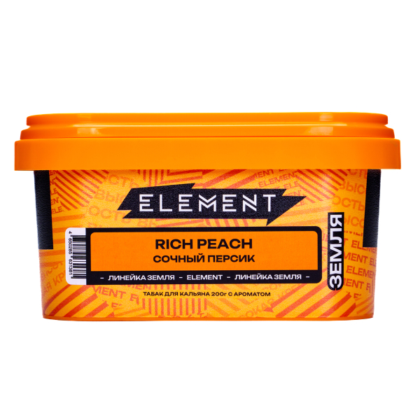 Табак Element Земля Rich Peach 200 грамм в Красноярске