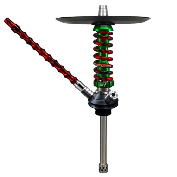 Кальян Mamay Customs Coilovers Micro Зеленый Красный Сплеш  в Красноярске
