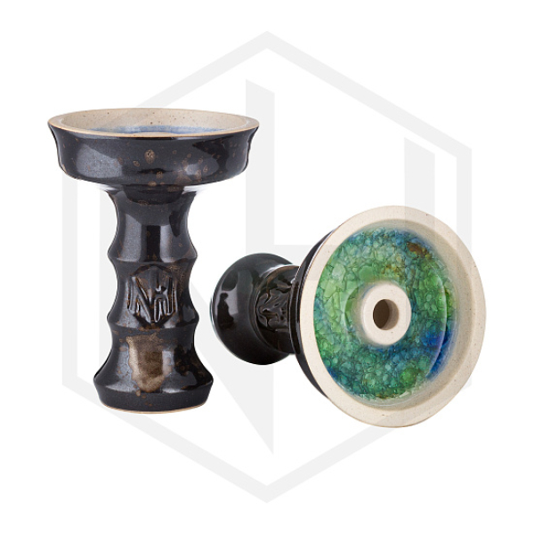 Чаша Nejn Lotus Glaze Black Черная для кальяна в Красноярске