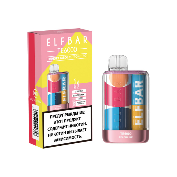 ЭСДН ELF BAR Te Персик Лайм 6000 затяжек в Красноярске