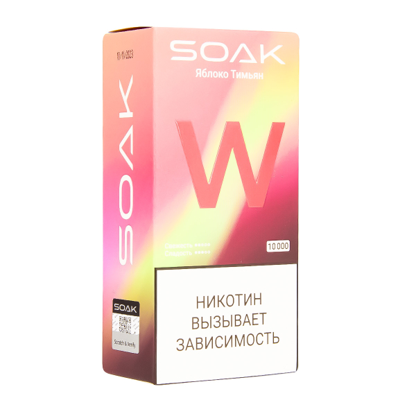 Электронная сигарета Soak W Яблоко Тимьян 10000 в Красноярске