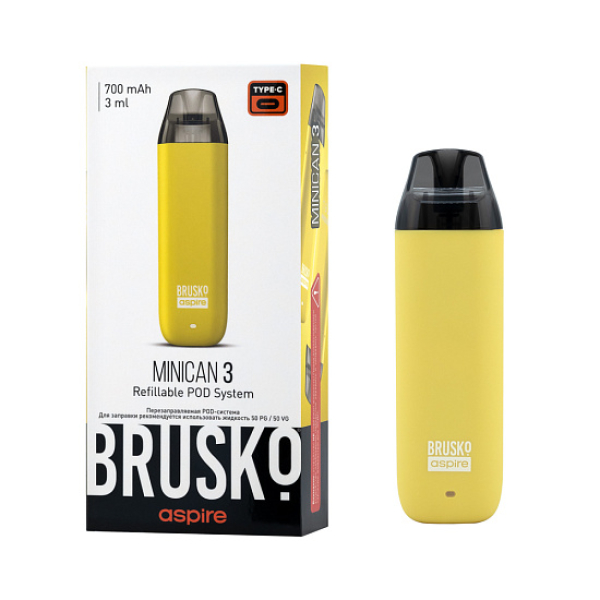 POD-система Brusko Minican 3 Жёлтый в Красноярске