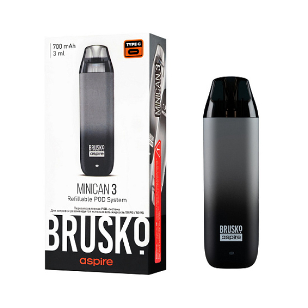 POD-система Brusko Minican 3 черный,серый в Красноярске