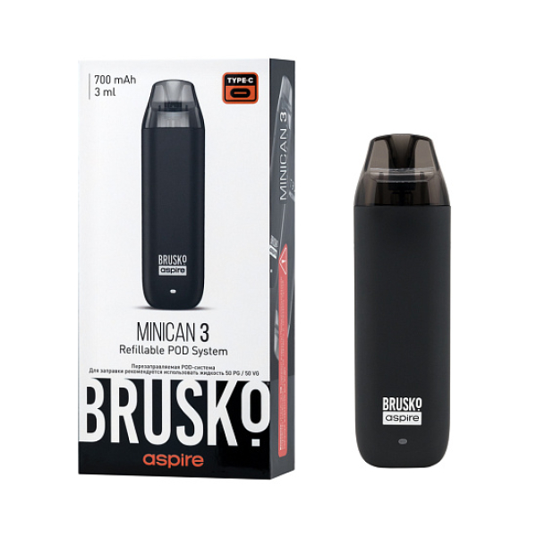 POD-система Brusko Minican 3 Чёрный в Красноярске