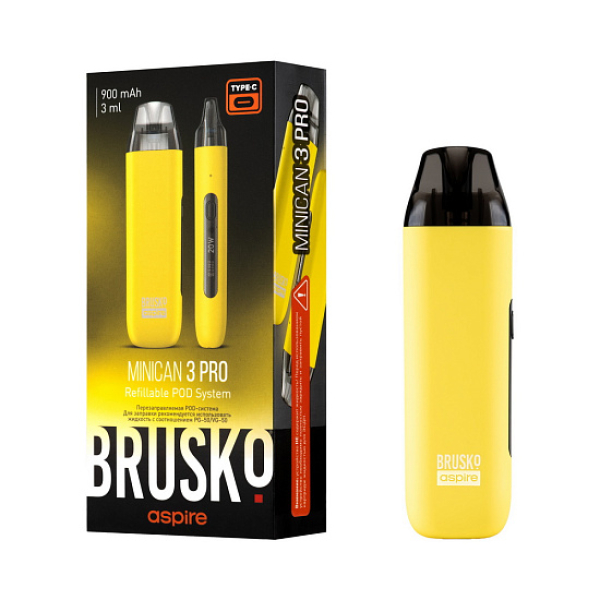 POD-система Brusko Minican 3 Pro желтый в Красноярске