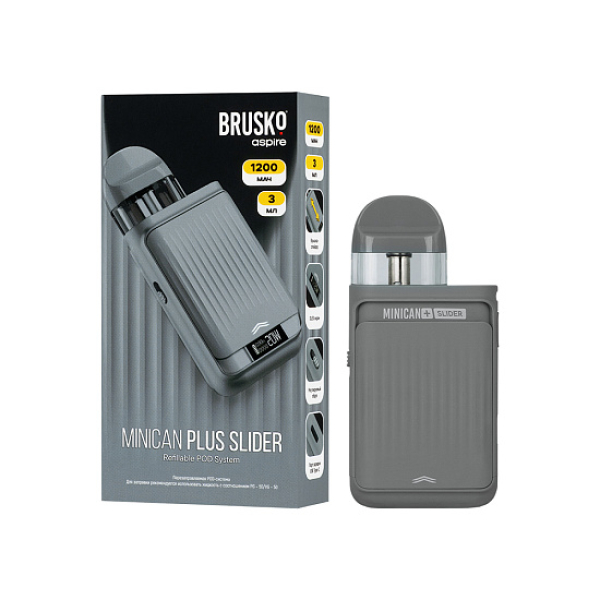 POD-система Brusko Minican Plus Slider Серый в Красноярске