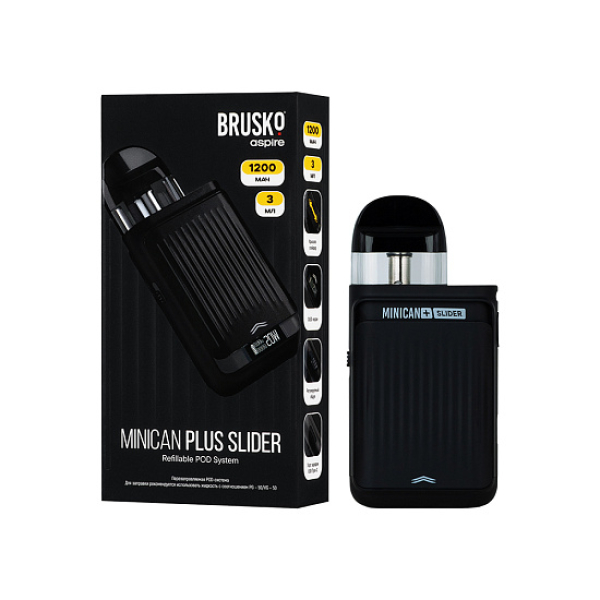 POD-система Brusko Minican Plus Slider Чёрный в Красноярске