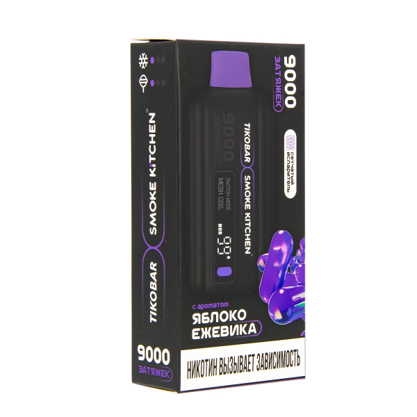 Электронка Tikobar X Smoke Kitchen Solo Яблоко Ежевика 9000 тяг в Красноярске