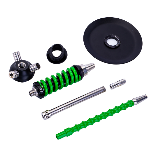 Кальян Mamay Customs Coilover Micro Чёрно Зелёный в Красноярске