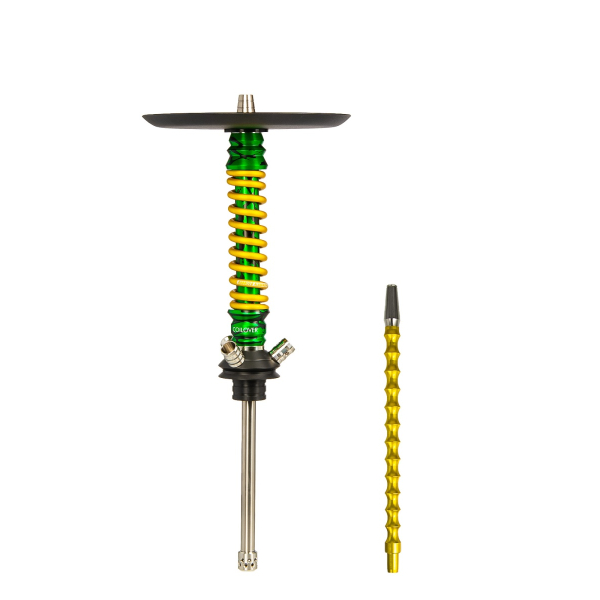 Кальян Mamay Customs Coilovers Mini Зелёный Сплеш Золотой в Красноярске