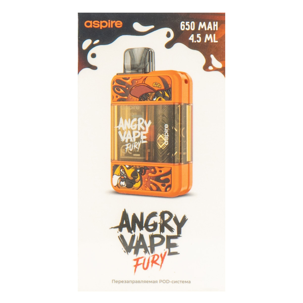 POD-система Brusko Angry Vape Fury 650 Mah Оранжевый в Красноярске