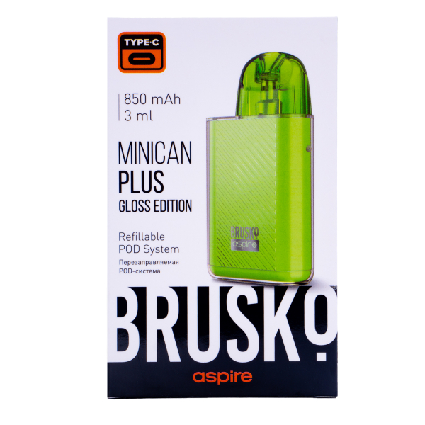 POD-система Brusko Minican Plus Gloss Edition Зелёный в Красноярске