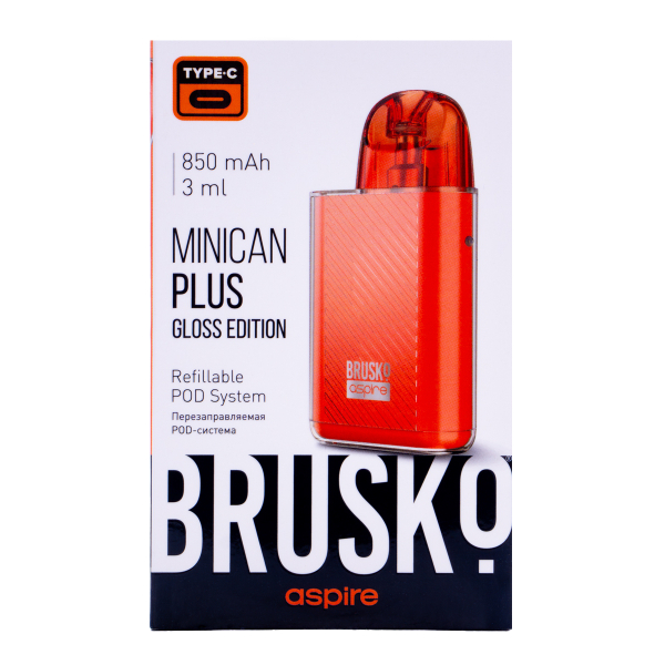 POD-система Brusko Minican Plus Gloss Edition Красный в Красноярске