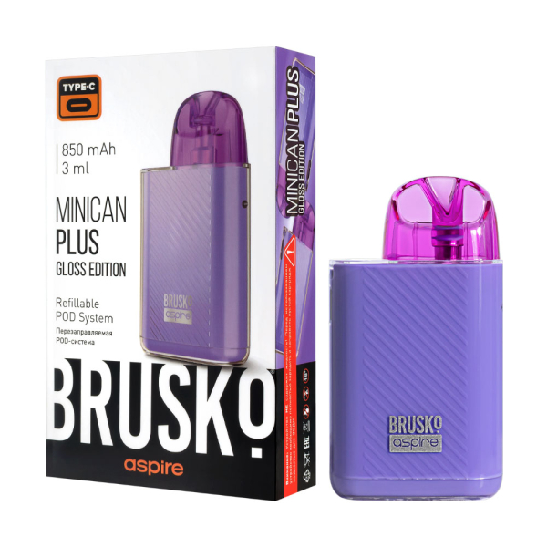 POD-система Brusko Minican Plus Gloss Edition Фиолетовый в Красноярске