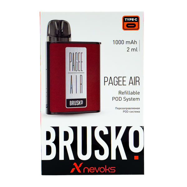 POD-система Brusko Pagee Air Crimson Red Красный в Красноярске