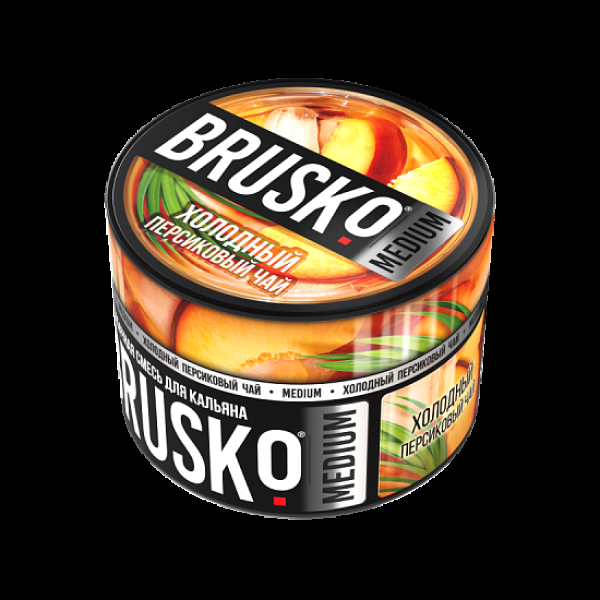 Бестабачная смесь Brusko Холодный Персиковый Чай Medium 50 грамм в Красноярске
