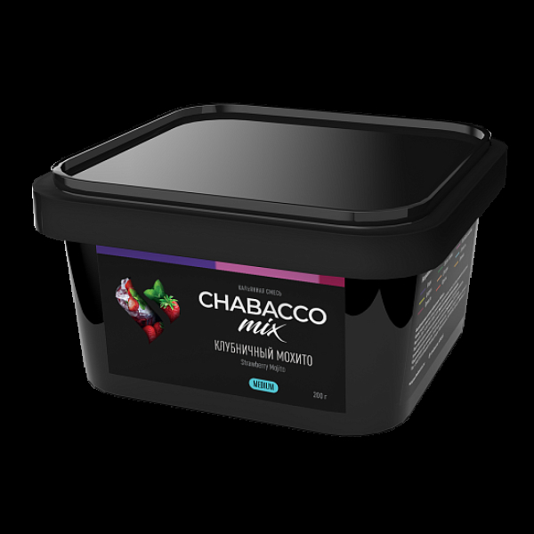 Бестабачная смесь Chabacco Mix Strawberry Mojito Клубничный Мохито  Medium 200 грамм в Красноярске