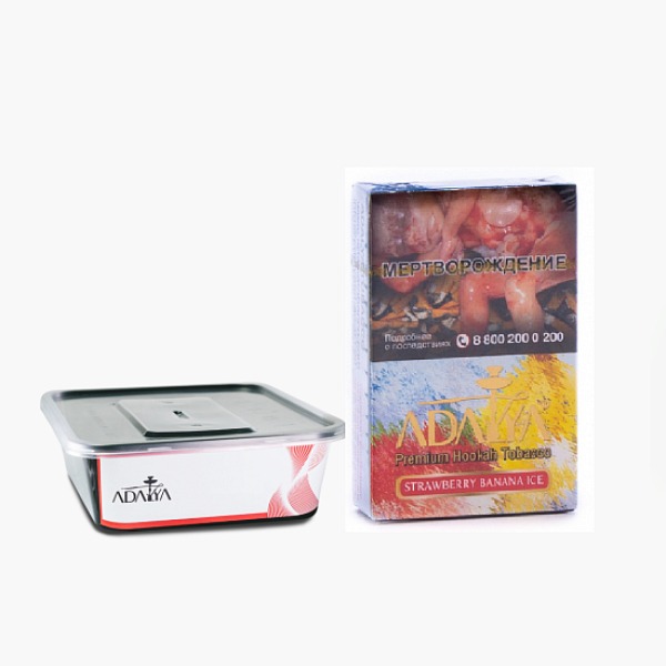 Табак Adalya Strawberry Banana Ice Клубника Банан Лёд 200 грамм в Красноярске