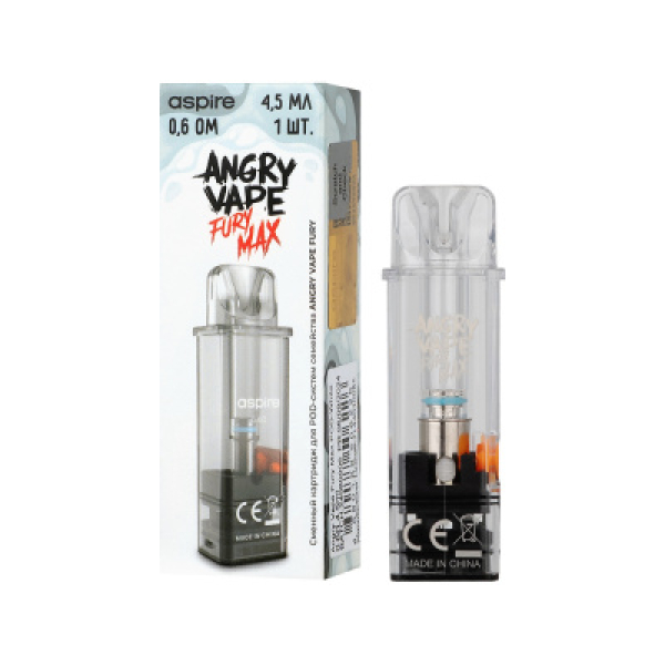 Картридж Angry Vape Fury Max Белый 45 мл 0.6 Ом ( 1 шт.) в Красноярске