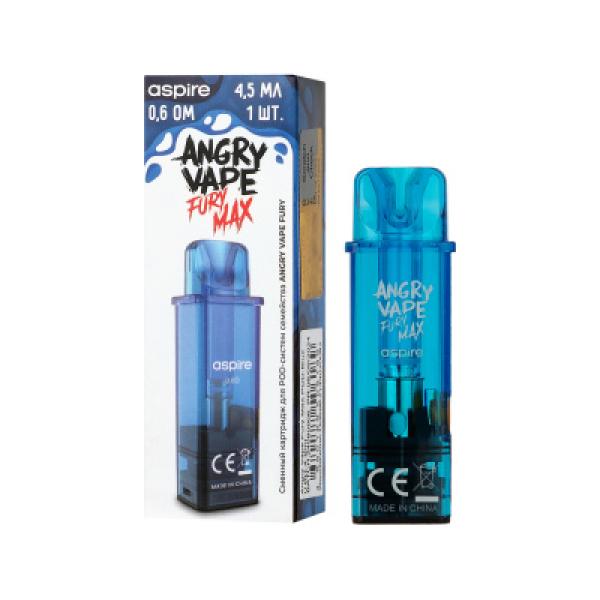 Картридж Angry Vape Fury Max Синий 45 мл 0.6 Ом ( 1 шт.) в Красноярске