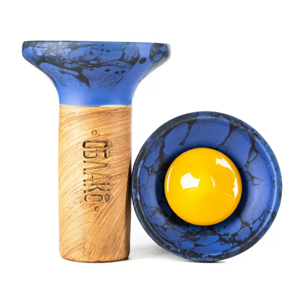 Чаша Облако Flow Yellow On Blue Black Marble в Красноярске