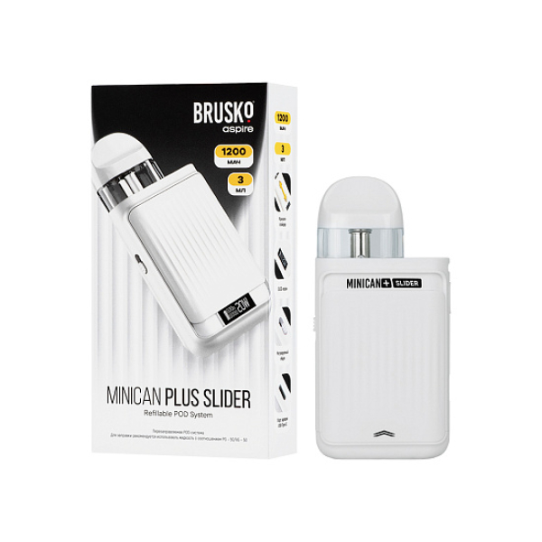 POD-система Brusko Minican      Plus Slider Белый в Красноярске