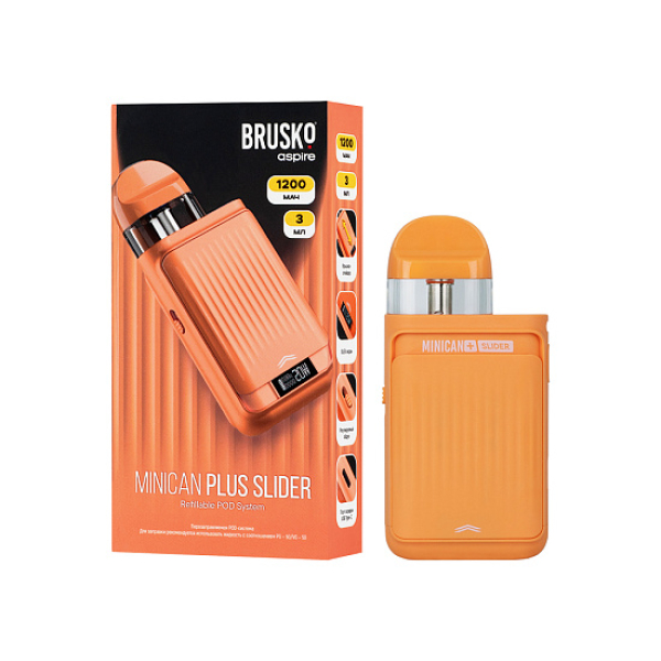 POD-система Brusko Minican      Plus Slider Оранжевый в Красноярске