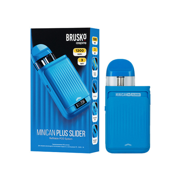 POD-система Brusko Minican      Plus Slider Синий в Красноярске